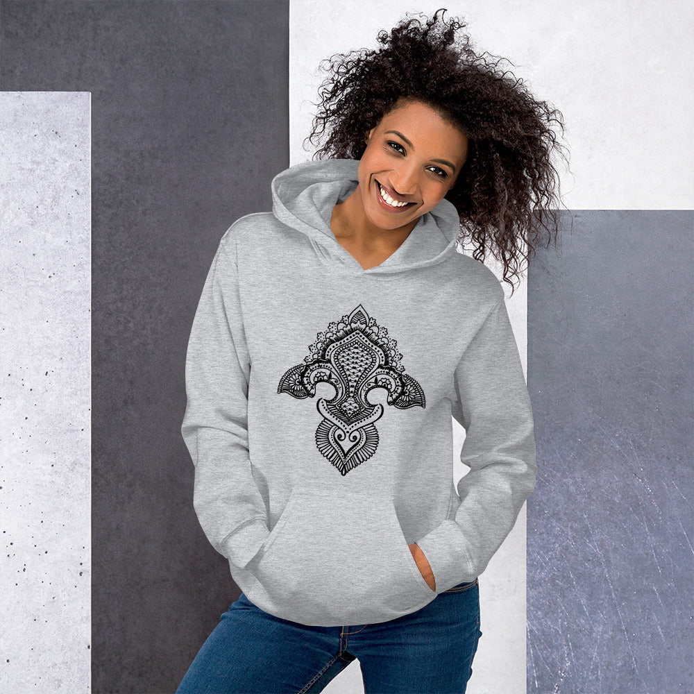 Fleur de lis print Hoodie Front Print