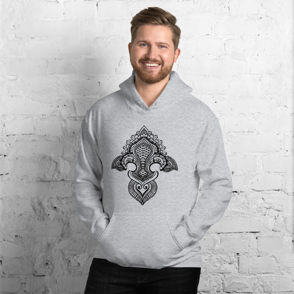 Fleur de lis print Hoodie Front Print