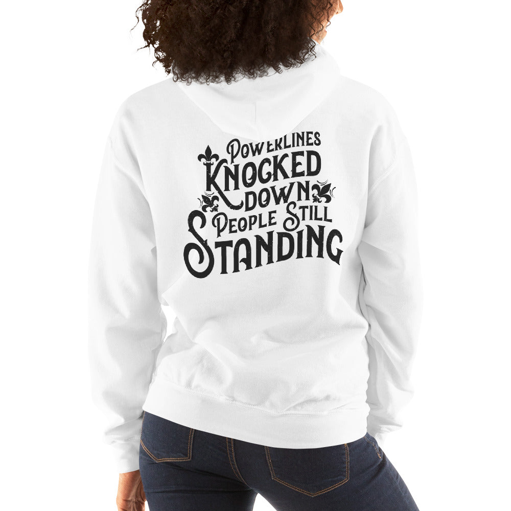 People Standing Hoodie Back Print