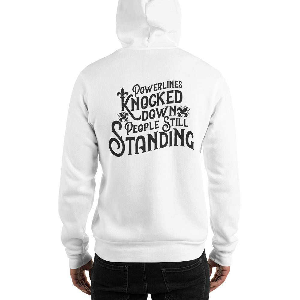 People Standing Hoodie Back Print