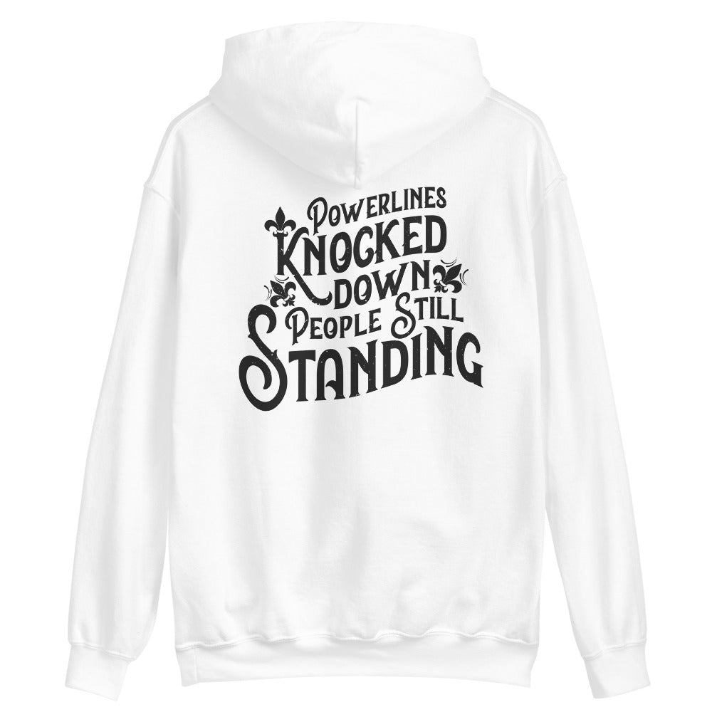 People Standing Hoodie Back Print