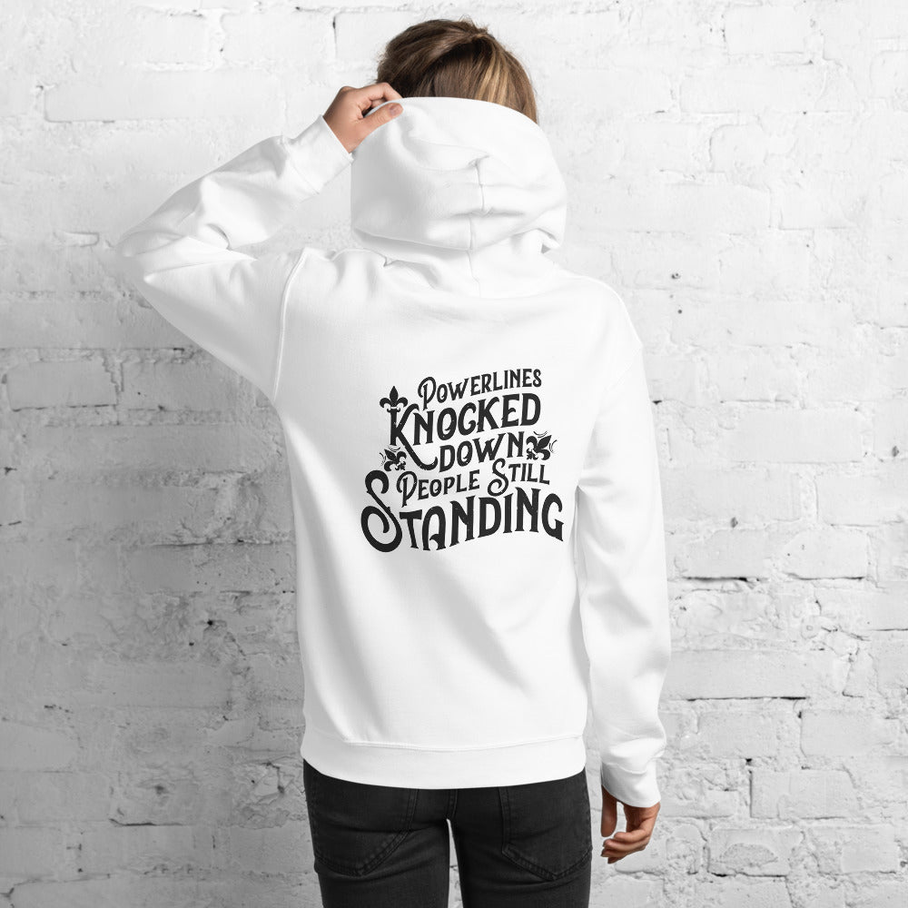 People Standing Hoodie Back Print