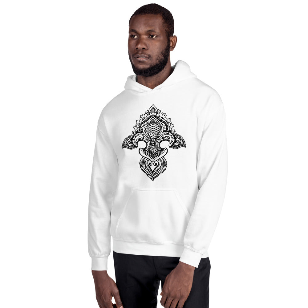 Fleur de lis print Hoodie Front Print