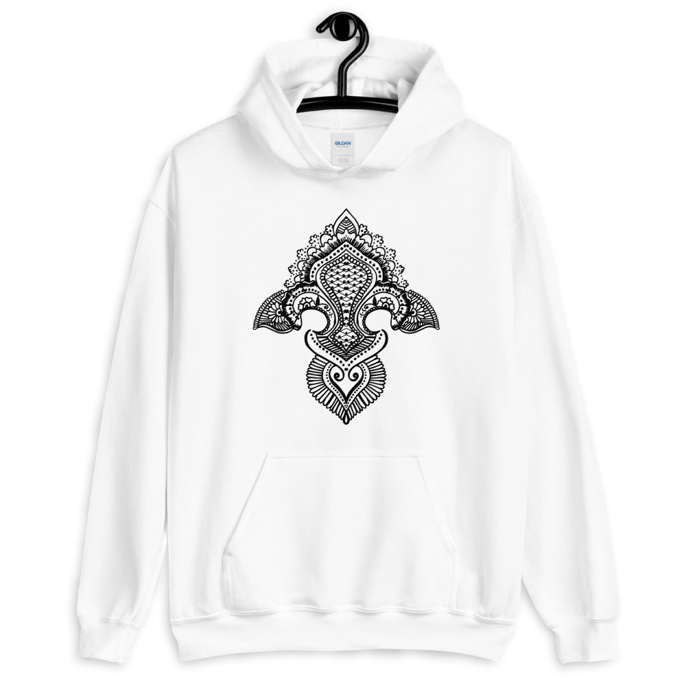 Fleur de lis print Hoodie Front Print