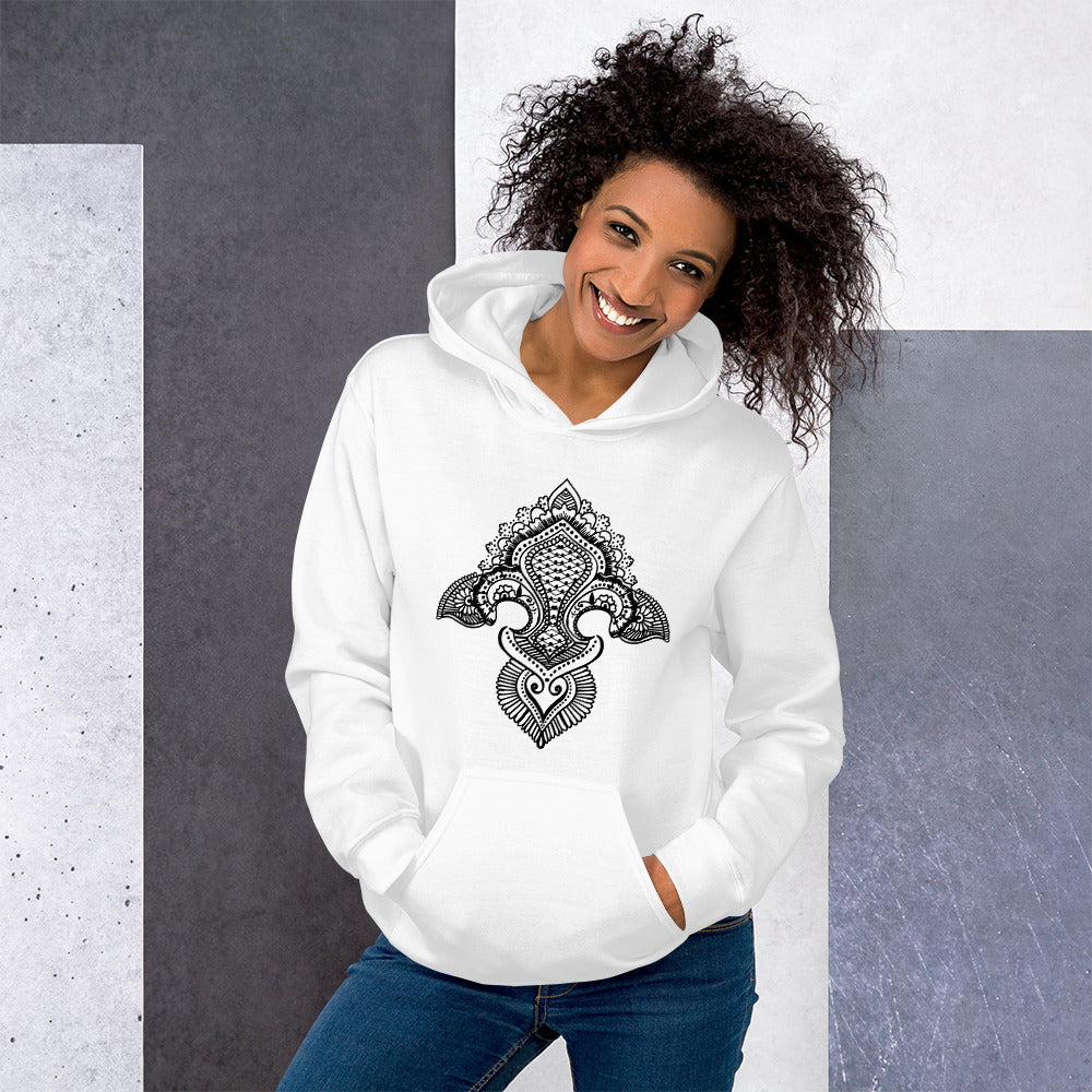 Fleur de lis print Hoodie Front Print