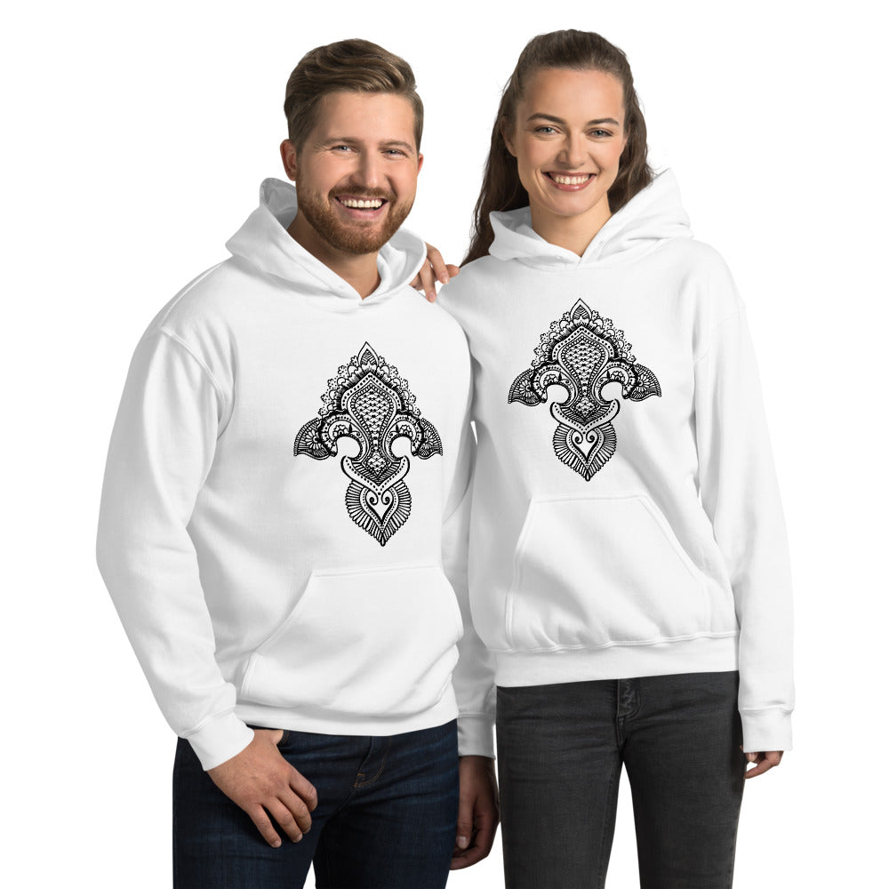 Fleur de lis print Hoodie Front Print