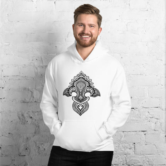 Fleur de lis print Hoodie Front Print