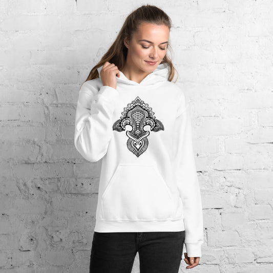 Fleur de lis print Hoodie Front Print