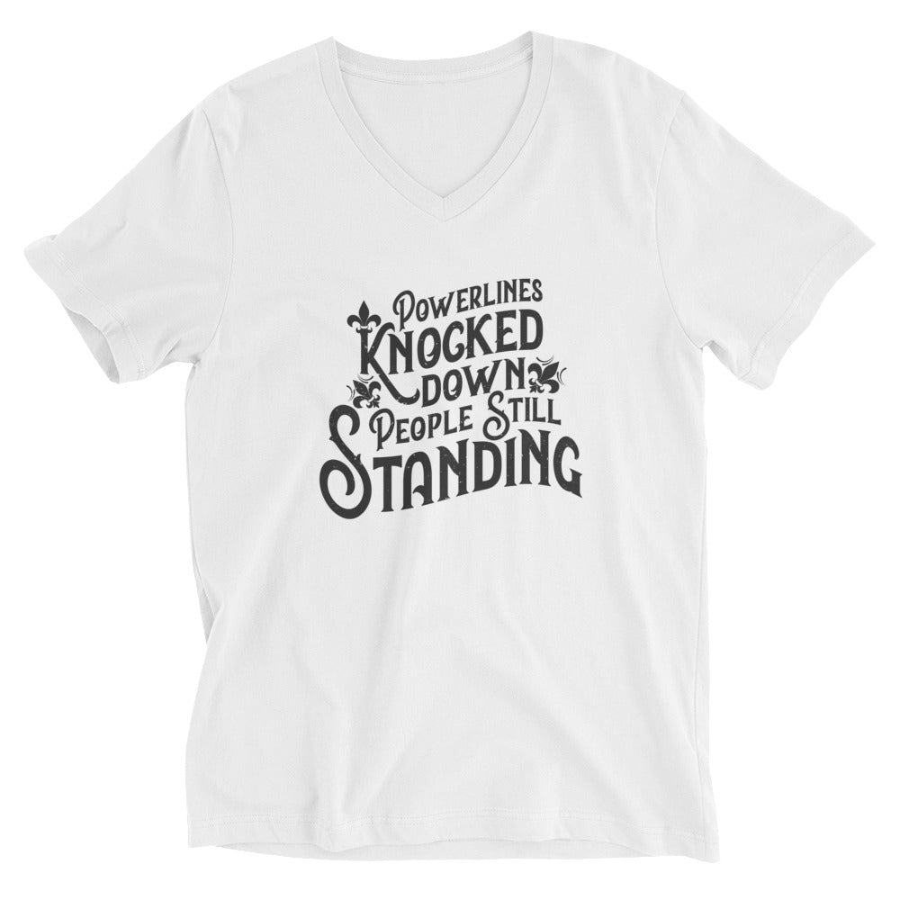 People Standing Short Sleeve V-Neck T-Shirt