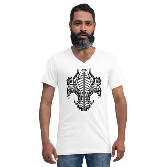 Tattoo Short Sleeve V-Neck T-Shirt