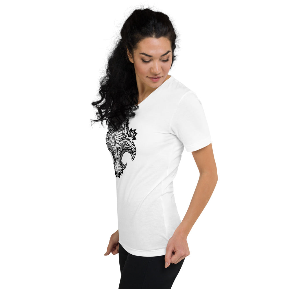 Tattoo Short Sleeve V-Neck T-Shirt