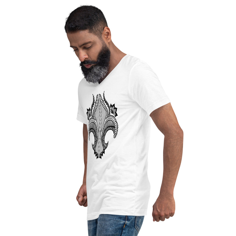 Tattoo Short Sleeve V-Neck T-Shirt