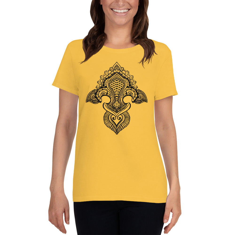 Fleur de lis print Women's short sleeve t-shirt