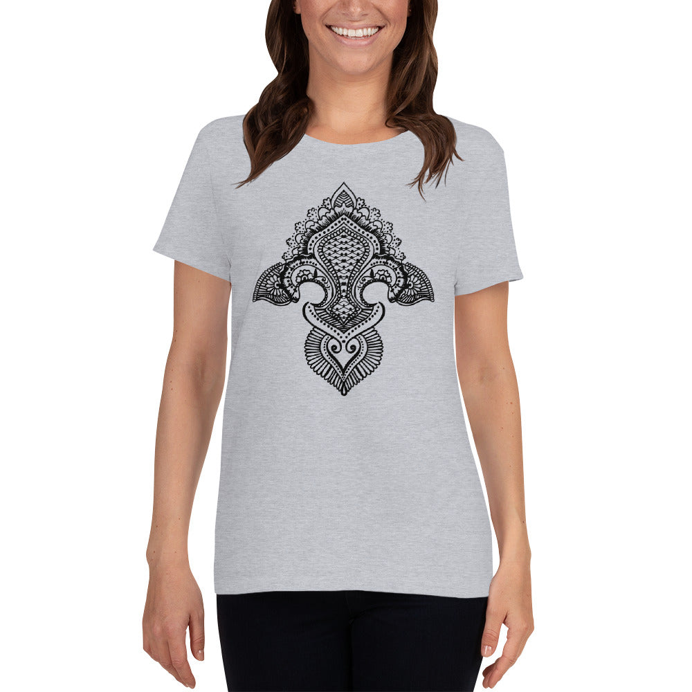 Fleur de lis print Women's short sleeve t-shirt