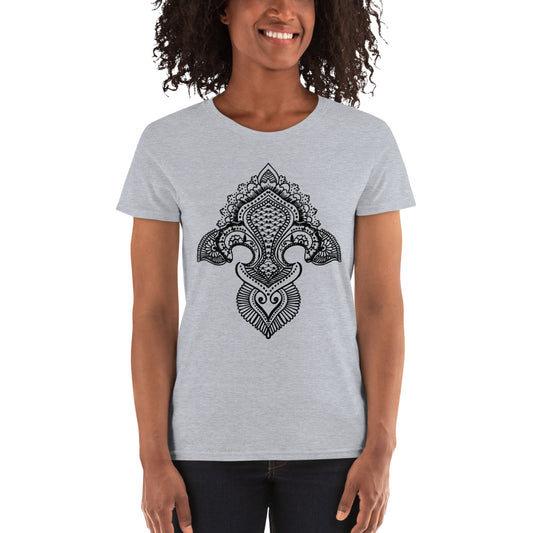 Fleur de lis print Women's short sleeve t-shirt