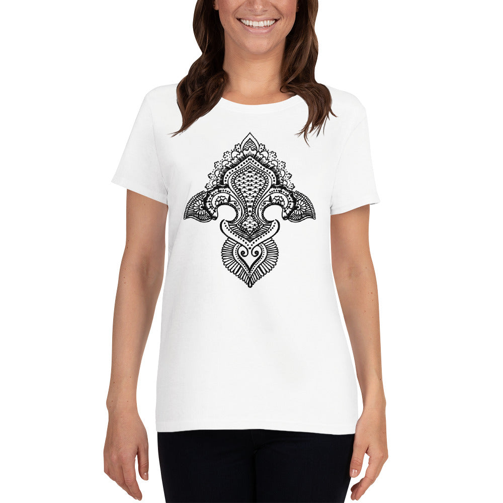 Fleur de lis print Women's short sleeve t-shirt