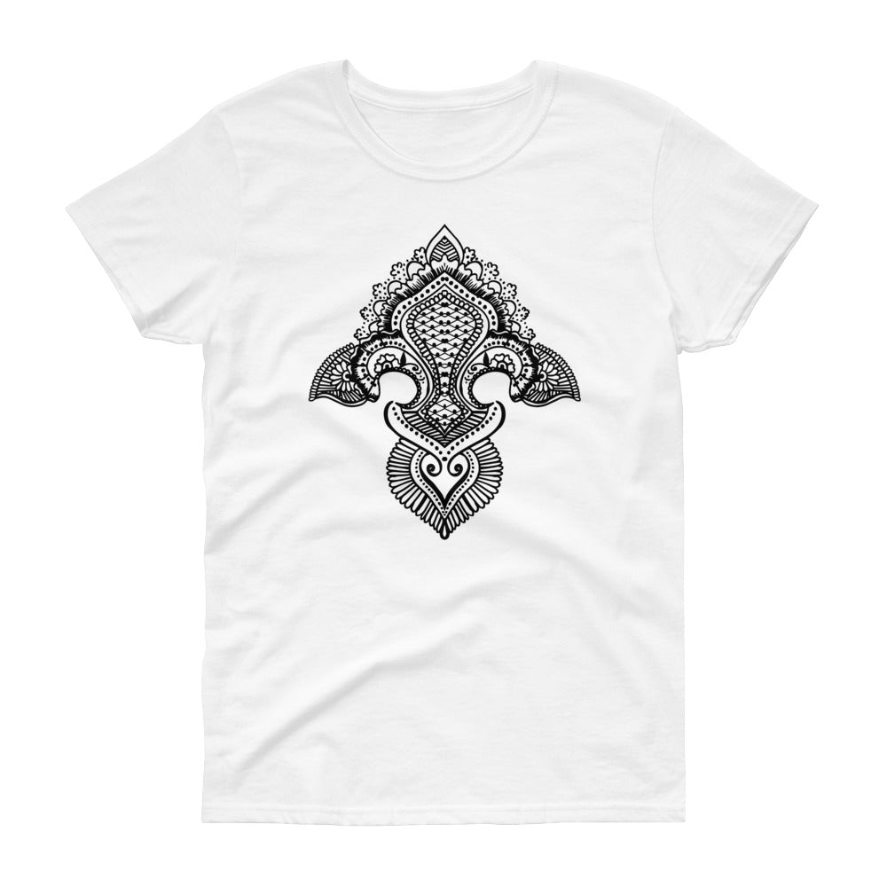 Fleur de lis print Women's short sleeve t-shirt