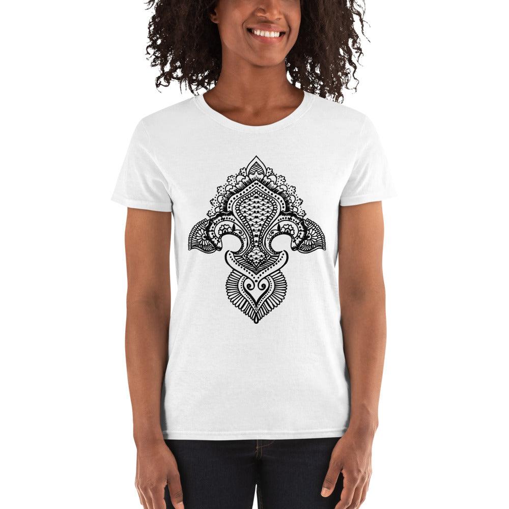 Fleur de lis print Women's short sleeve t-shirt